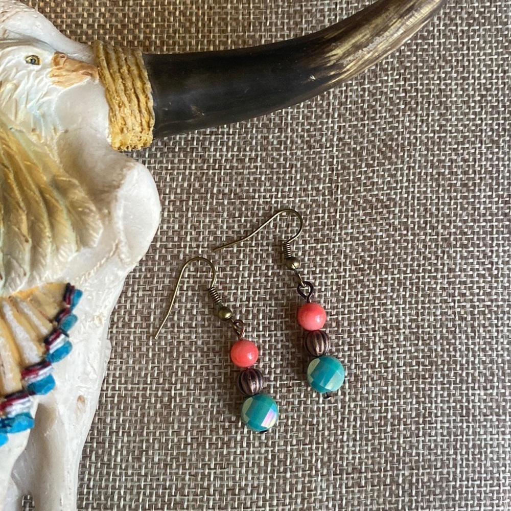 Southwestern Beaded Earrings - Handmade by Me